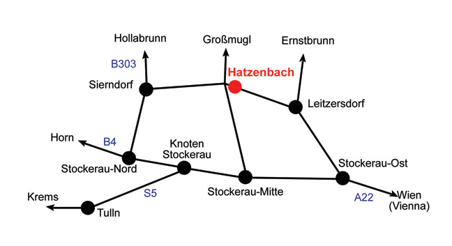Anfahrtsplan zum Ferienhaus-Kheim in Hatzenbach